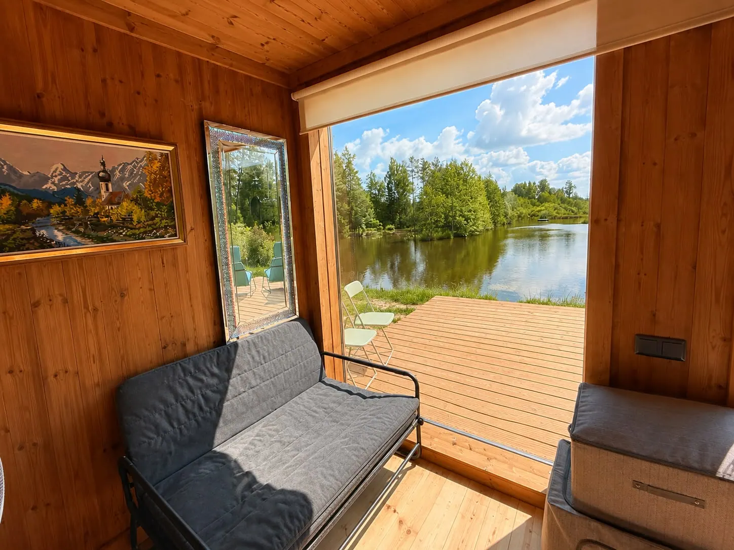 Glass Cabin by the Lake with Deer Park View — 3