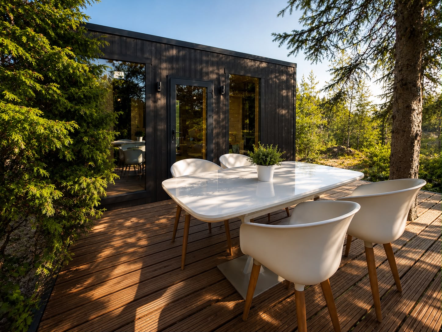 Hunter's Cabin — black forest cabin with panoramic glazing — 5